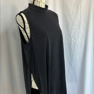 Sexy slinky sleeveless evening top gunmetal gray